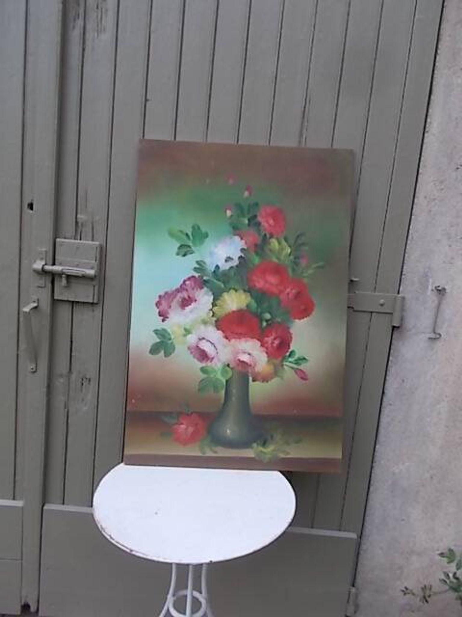 Grand tableau bouquet de fleurs  91,5 x 60,5