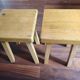 1 set of 2 solid pine stools by Charlotte Perriand, Les Arcs, France.