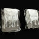 Pair of Murano Sil Lux wall sconces in alabaster glass and aluminum
