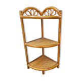 Rattan corner shelf