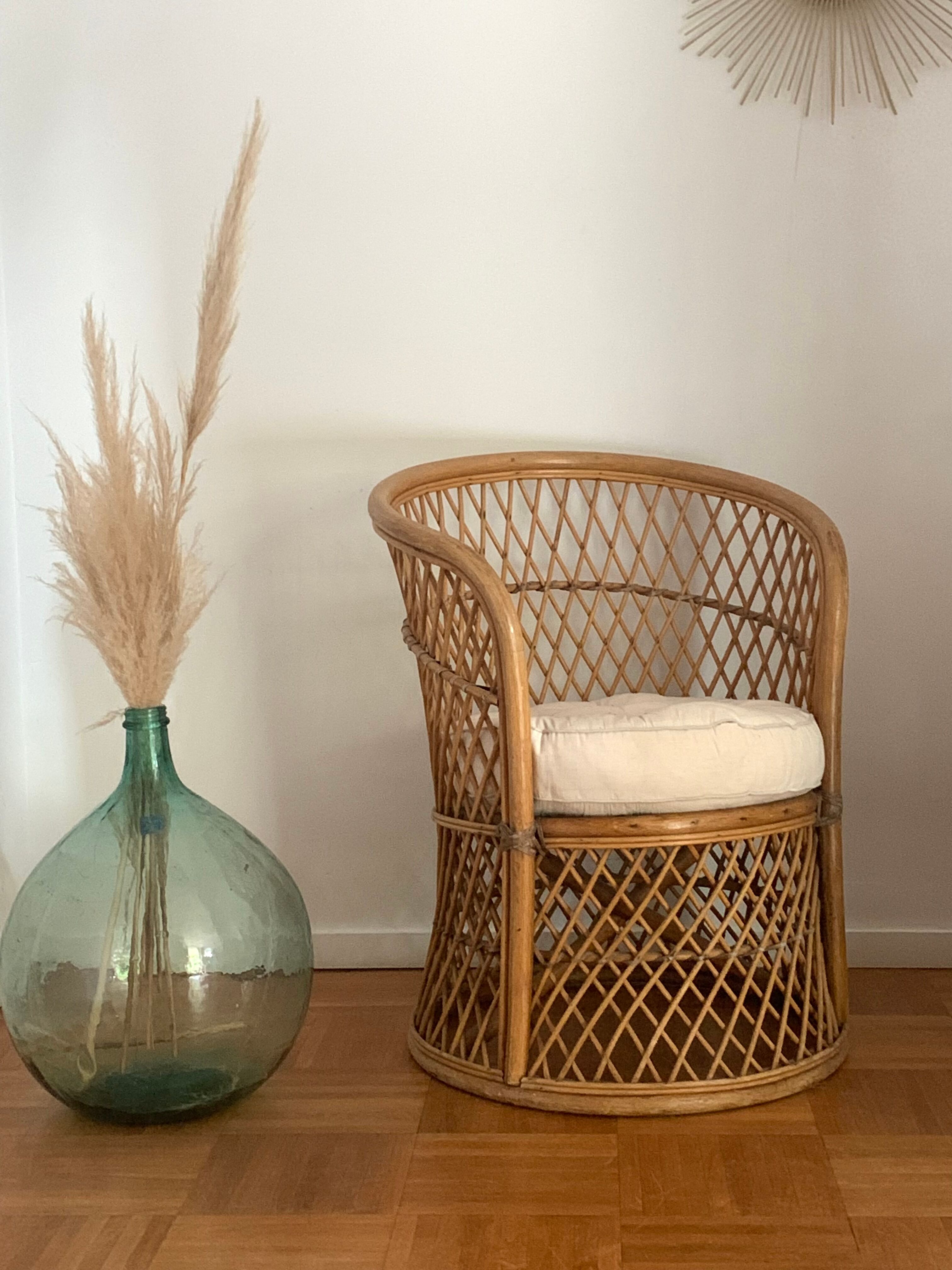 Rattan armchair 1970s