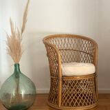 Fauteuil en rotin 1970s