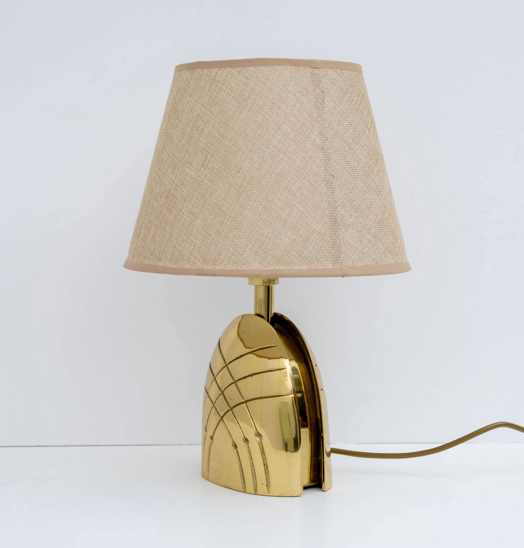 Paire de lampes de table italiennes modernes en laiton du milieu du siècle, années 1970