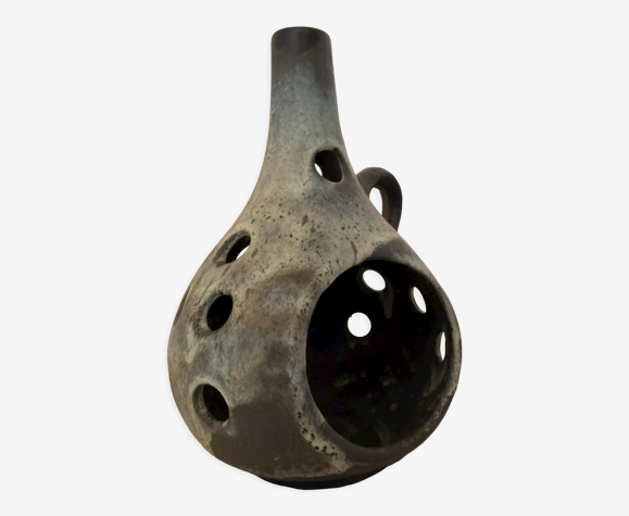 Bougeoir lanterne en céramique des années 60