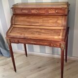 Old mahogany cylinder desk table dimension: height -112cm- width -90cm- depth -55cm