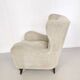 Ivory Lounge Chair with Ottoman in the Style of Gio Ponti, Italy
