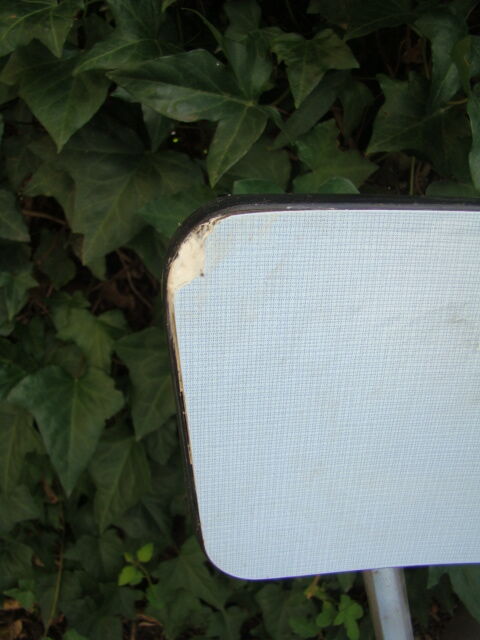 Pair of old blue formica chairs