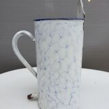 Pot washbasin wall mounted sheet metal enamelled