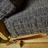 Armchair and ottoman in light oak by Borge Mogensen, Denmark 1965