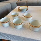 Set of 5 cups with their bowls
