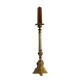 Large Provincial Copper Church Candlestick, France, ca. 1900