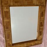 Miroir bambou et rotin italien 1970