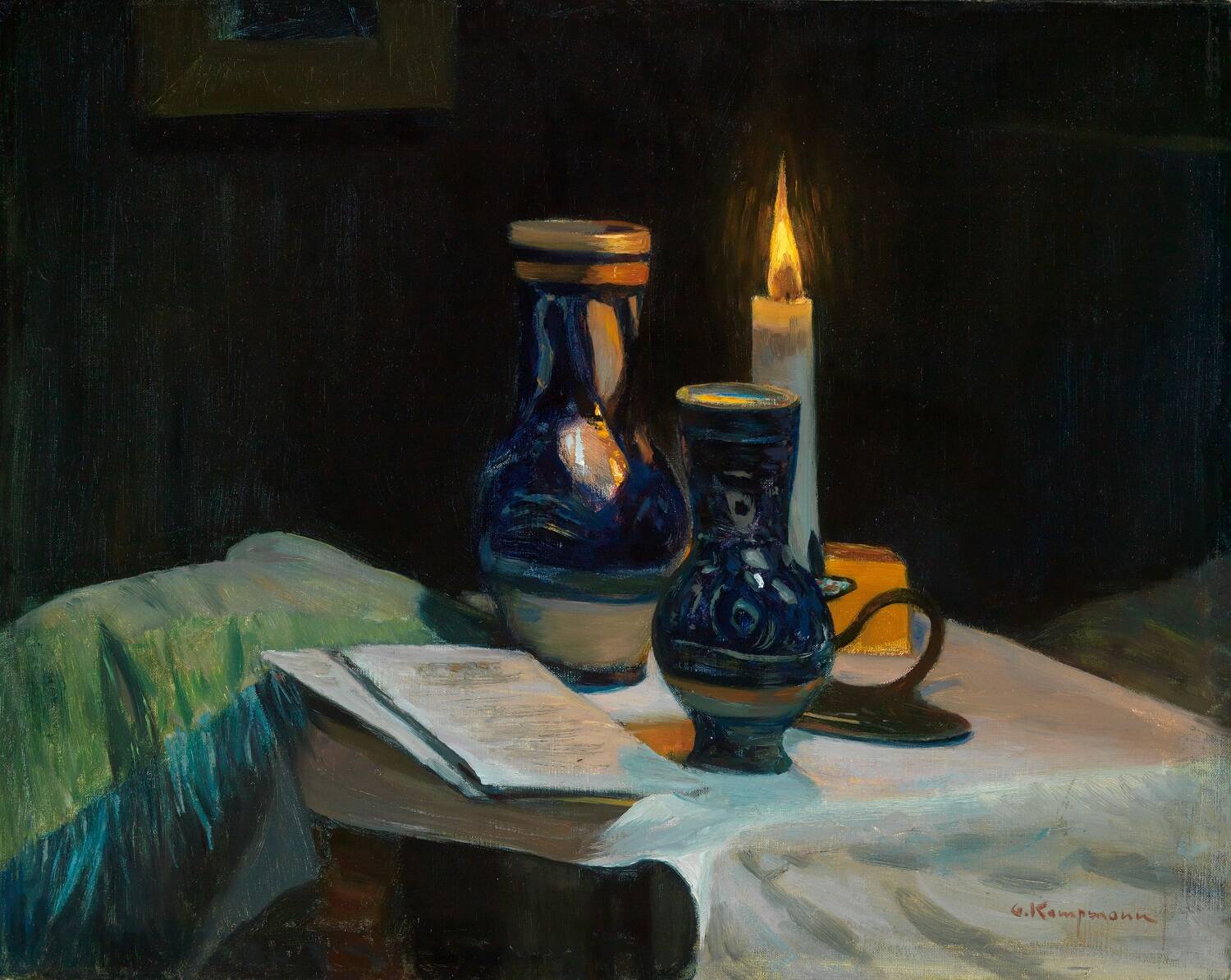 Gustav Kampmann, Vase of Flowers (circa 1910)