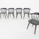 Set of five Yngve Ekstrom for Pastoe FH01 dining room chairs, The Netherlands 1960's