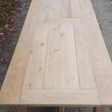 Solid oak farm table raw wood