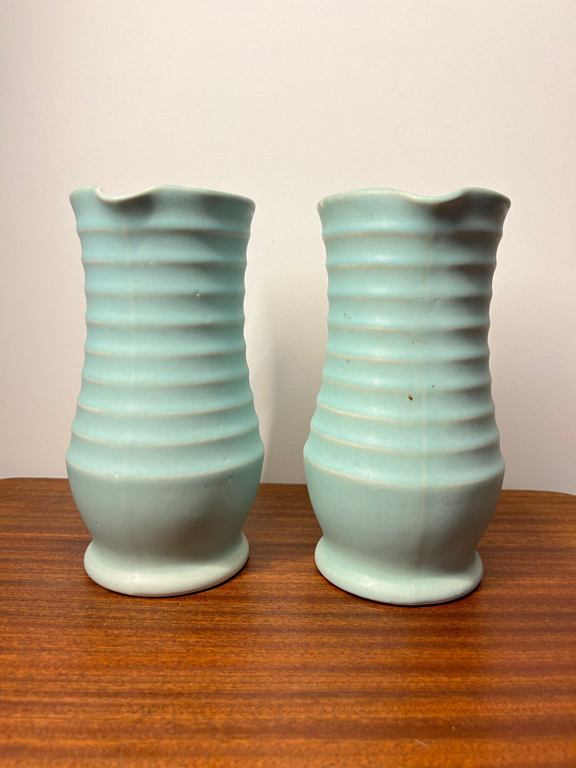 Pair of Langley ceramic pitchers