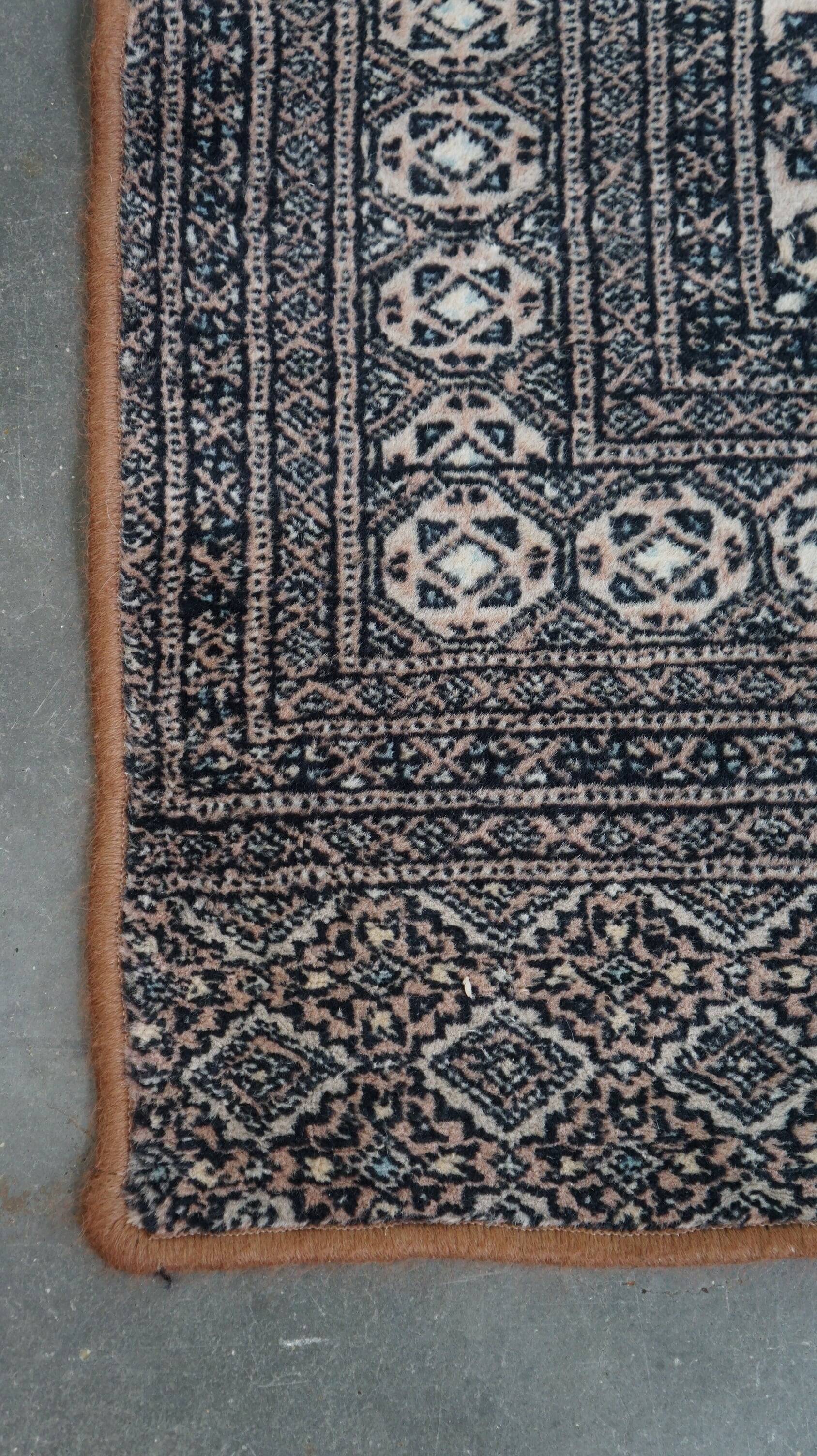 Light blue vintage oriental rug 215×137 cm