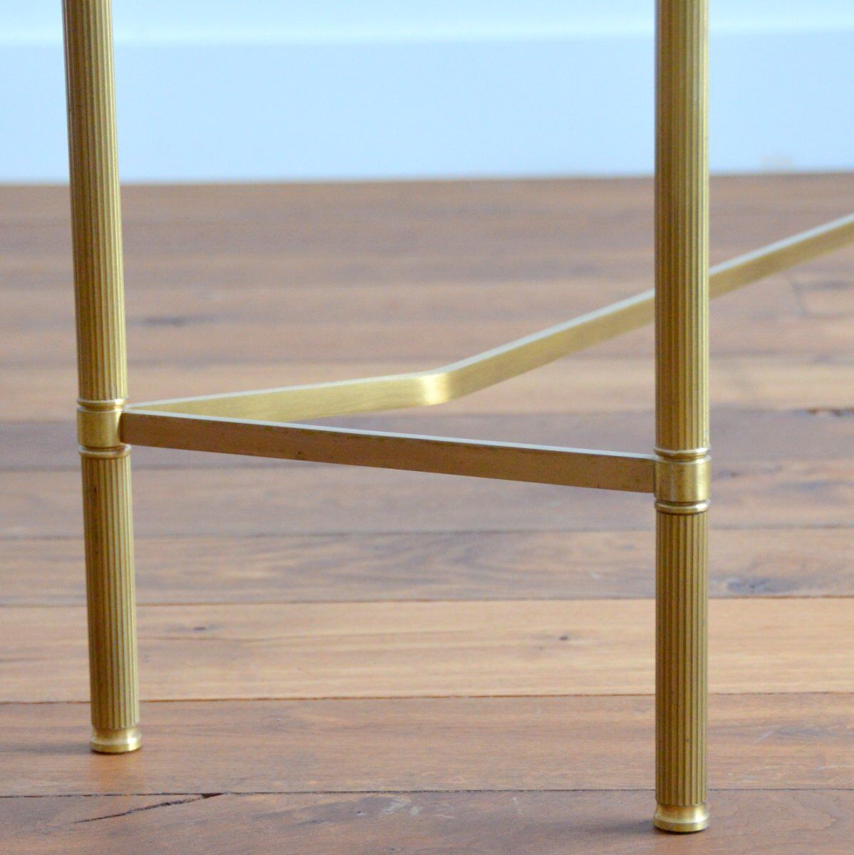 Gilded console and glass 1970s