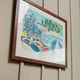 Vintage lithograph by Enrico Paolucci (1901-1999) – Beach motif – Colourful work, 70s style, wall art, unique decoration, gift idea.