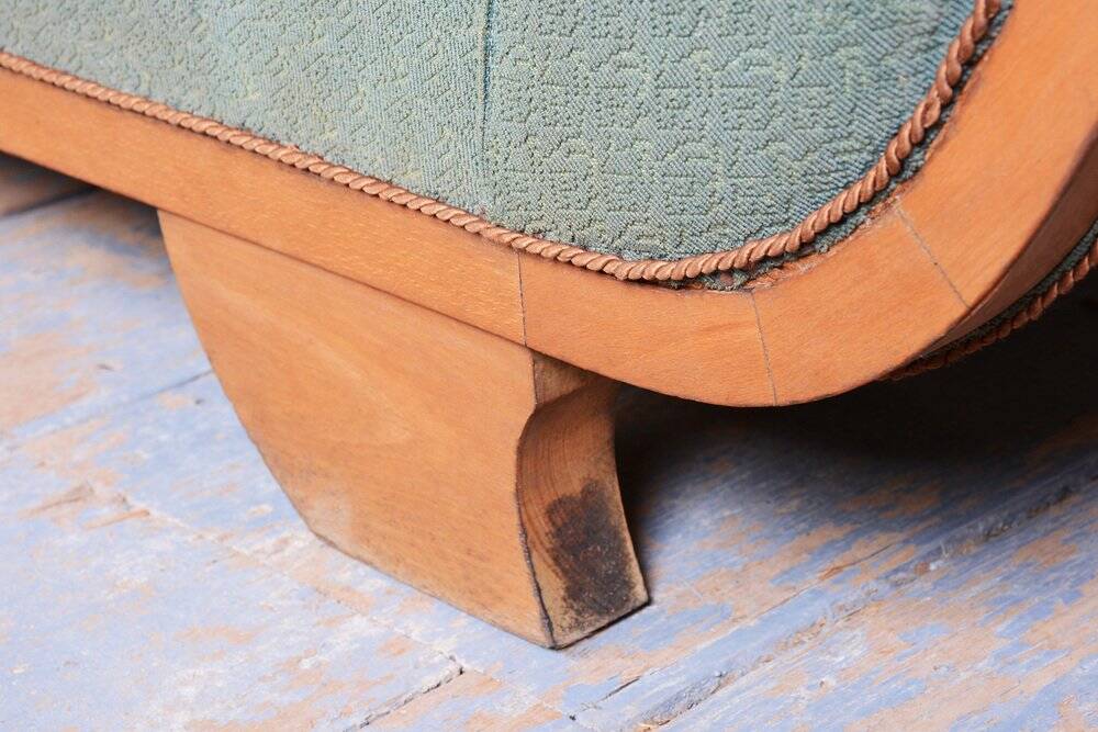 Art Deco Sofa in Beech, 1920s