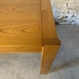 Solid elm dining table - Vintage - 1980