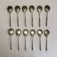 12 ERCUIS silver metal ice cream spoons