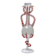 Vintage Murano blown glass soliflore vase 50-60 Filigrana/Zanfirico