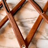 Erik Hansen vintage teak accordion scissor wall lamp