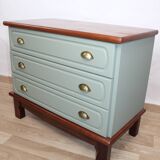 Gautier sage green 3-drawer chest of drawers, 1970s France