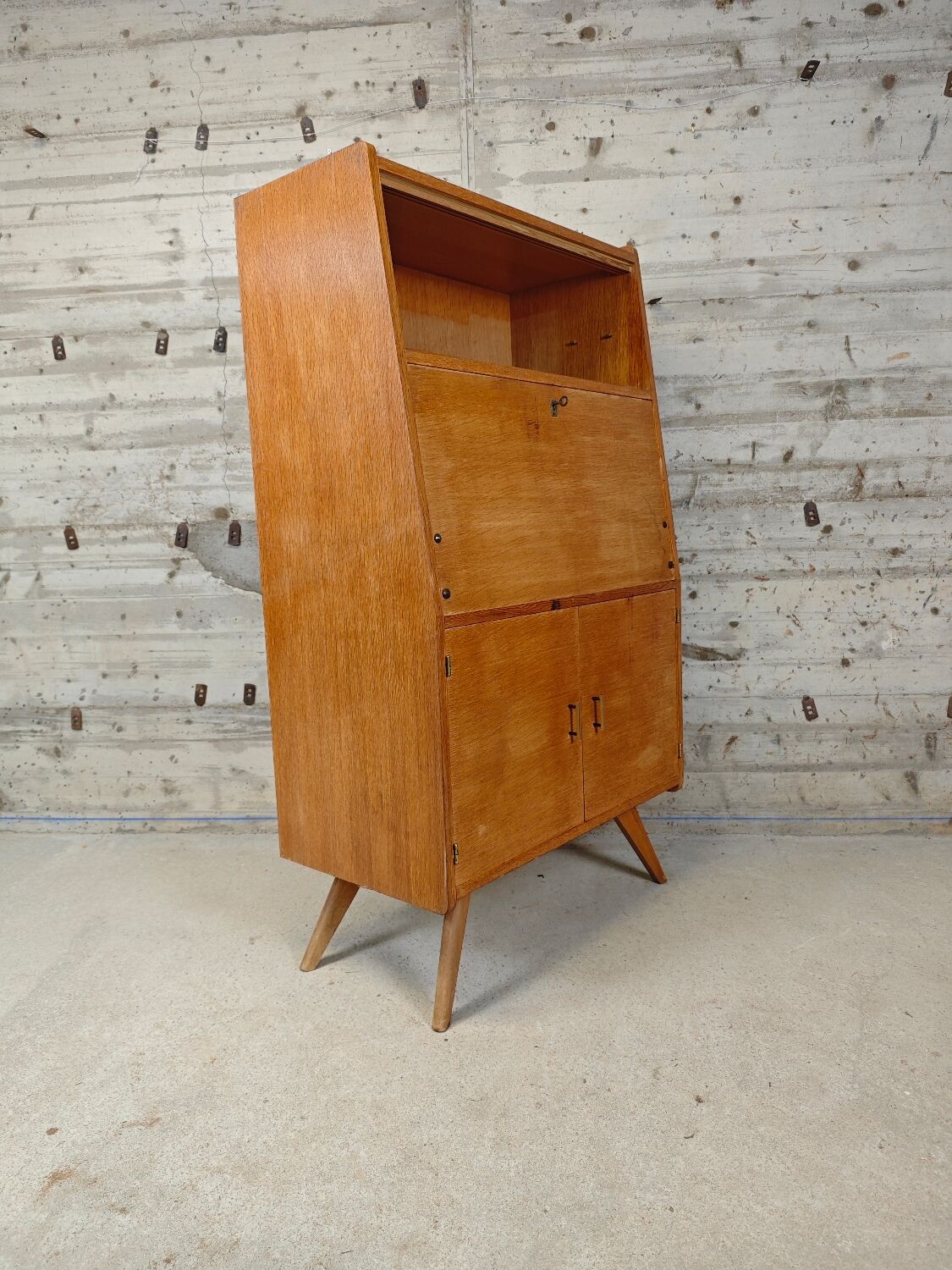 Vintage secretary with compass legs