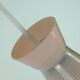1950s mid century 2-light mid century pendant light glass shades and brass