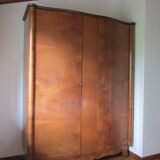 Small vintage Scandinavian walnut veneer cabinet, 1940s