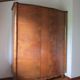 Small vintage Scandinavian walnut veneer cabinet, 1940s