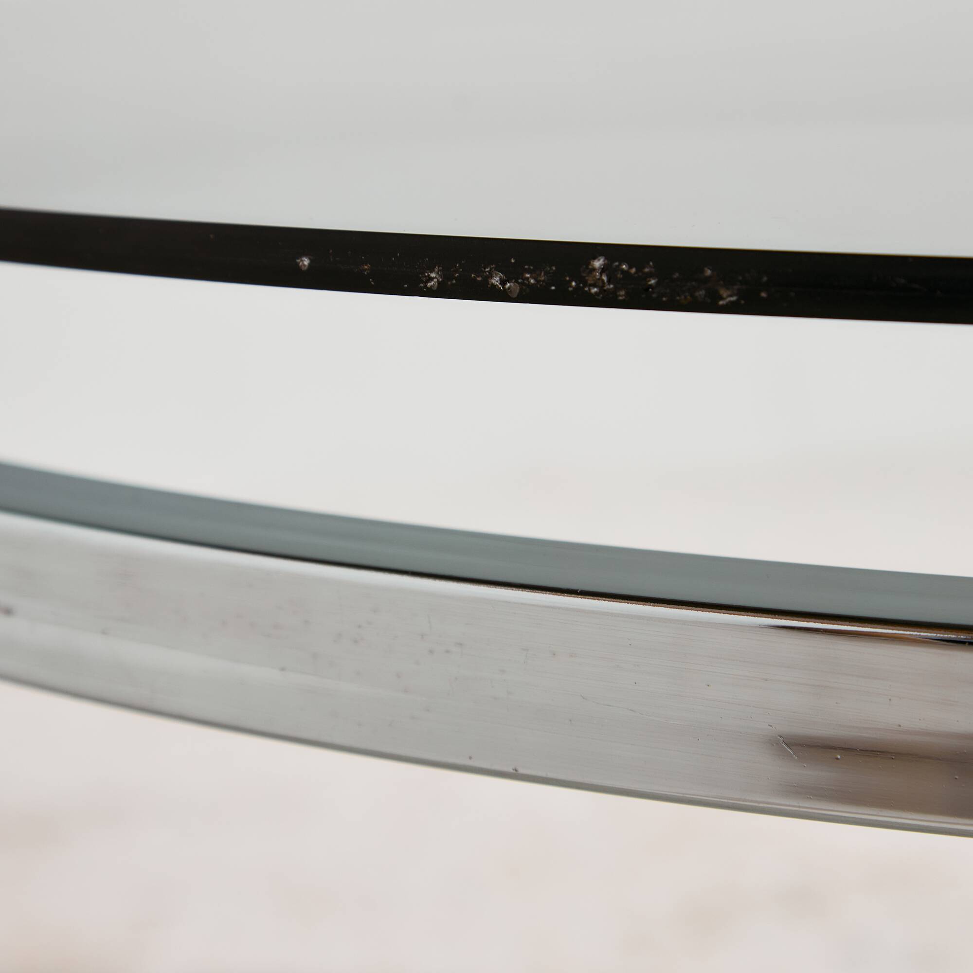 Chrome and glass coffee table