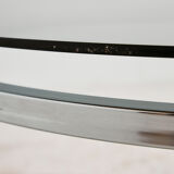 Table basse en chrome et verre