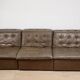 Vintage modular patchwork leather sofa, 1970s