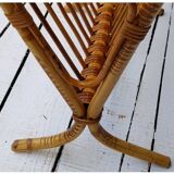 Rattan magazine holder