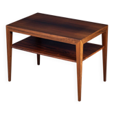 Side Table in Rosewood with Magazine Rack by Severin Hansen for Haslev Møbelsnedkeri, 1950s