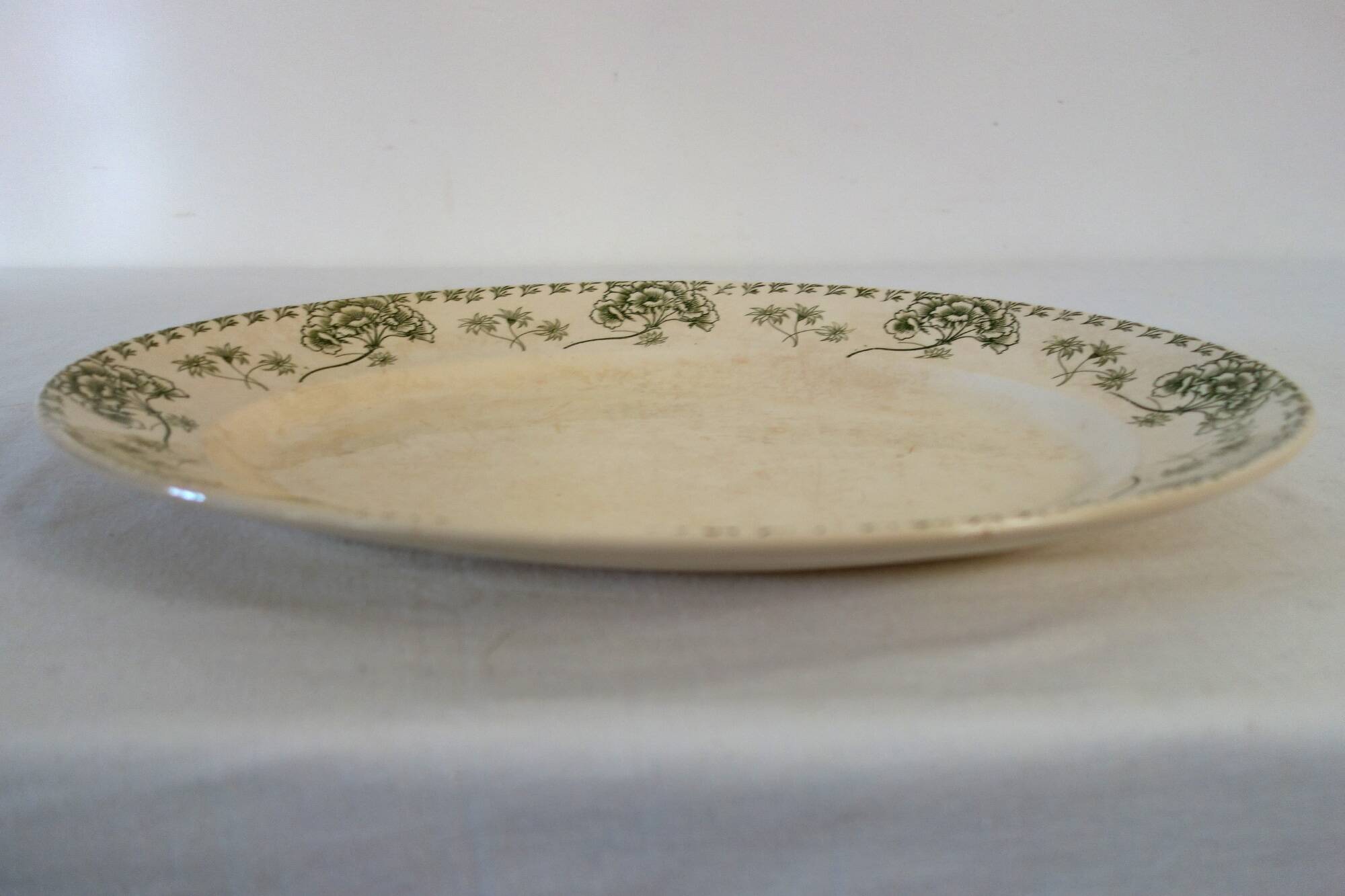 Large oval ironstone platter "Palmyre" Sarreguemines