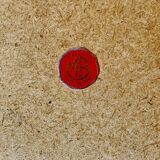 Duo of Art Deco serving trays in gold anodized aluminum and glass - MB Italy