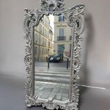 Silver wooden mirror