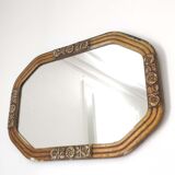 Miroir Art Déco octogonal 54x36cm