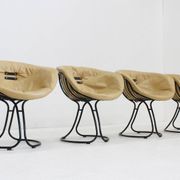 Set of 4 Pan Am dining chairs by Gastone Rinaldi for Rima Italy 1970s