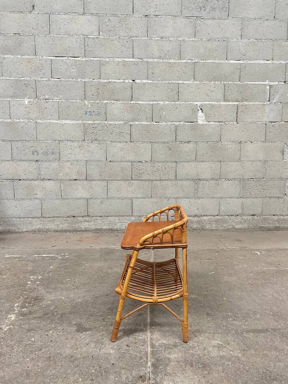 Bout de canapé rotin