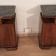 Art Deco Italian Bedside Tables in Walnut, Set of 2