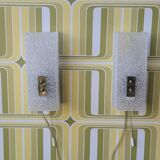 Pair of 60's Perspex wall lights