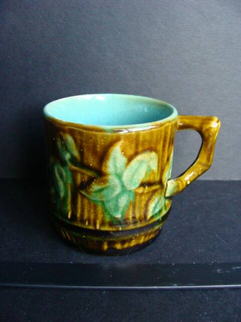 Antique bamboo slipware cup