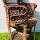 'Peacock' armchair Emmanuelle XL. Vintage 70s