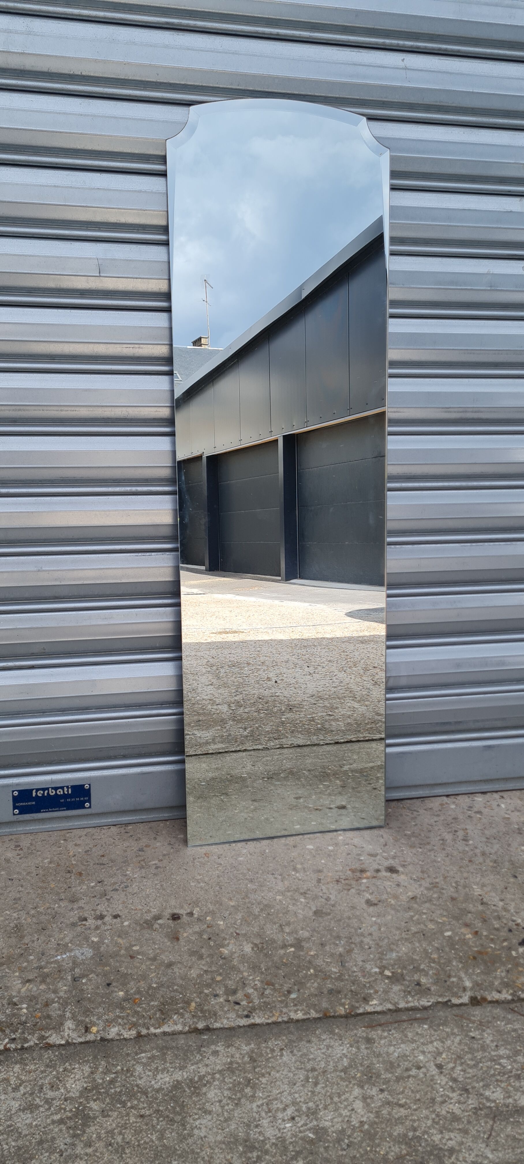 Art deco beveled mirror 42x142cm