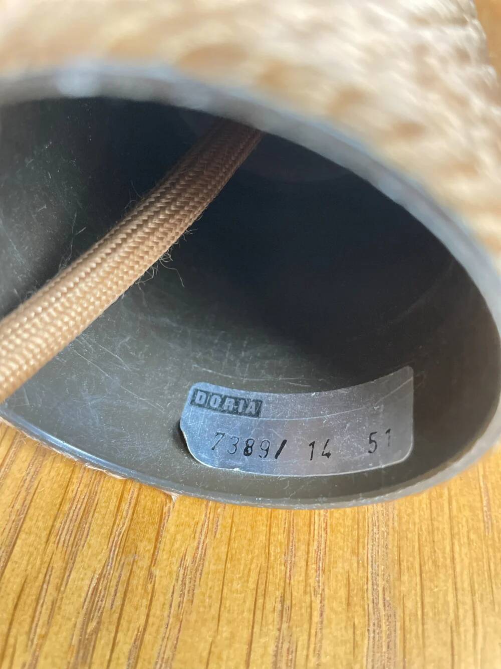 Vintage German DORIA Suspension in Cracked Glass 1960s